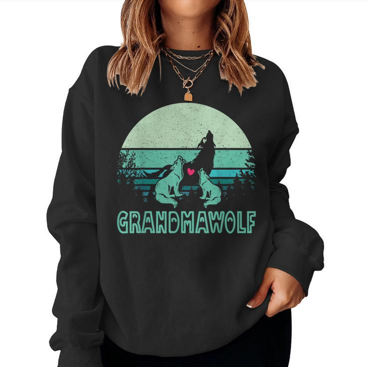Grandmawolf For Lovers Mom Grandma Wolf & Wolves Women Sweatshirt