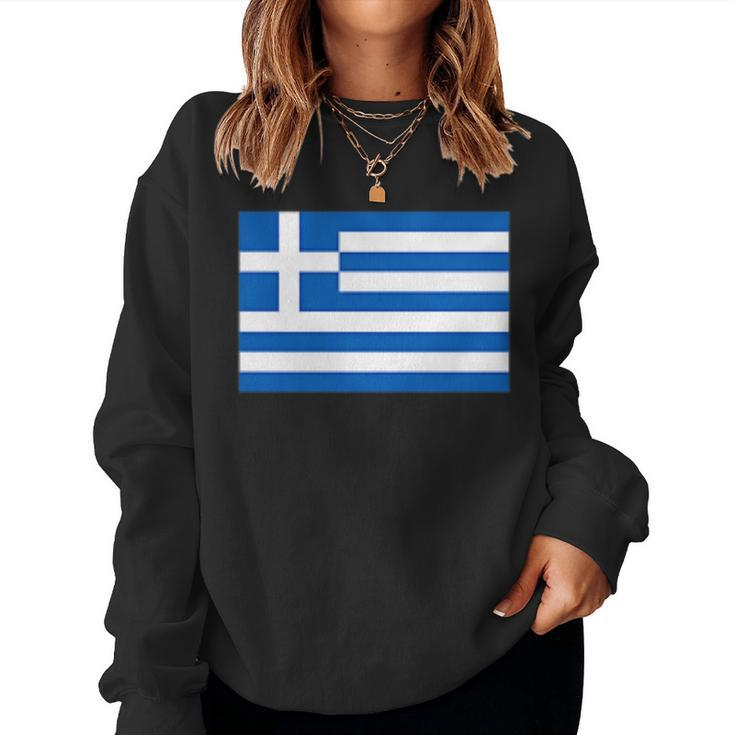 Greece Women Men Kids Left Chest Greek Flag Souvenir Women Sweatshirt