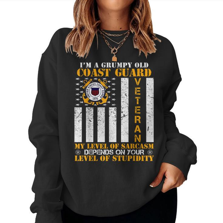 Im A Grumpy Old Coast Guard Veteran For Men Women Women Sweatshirt