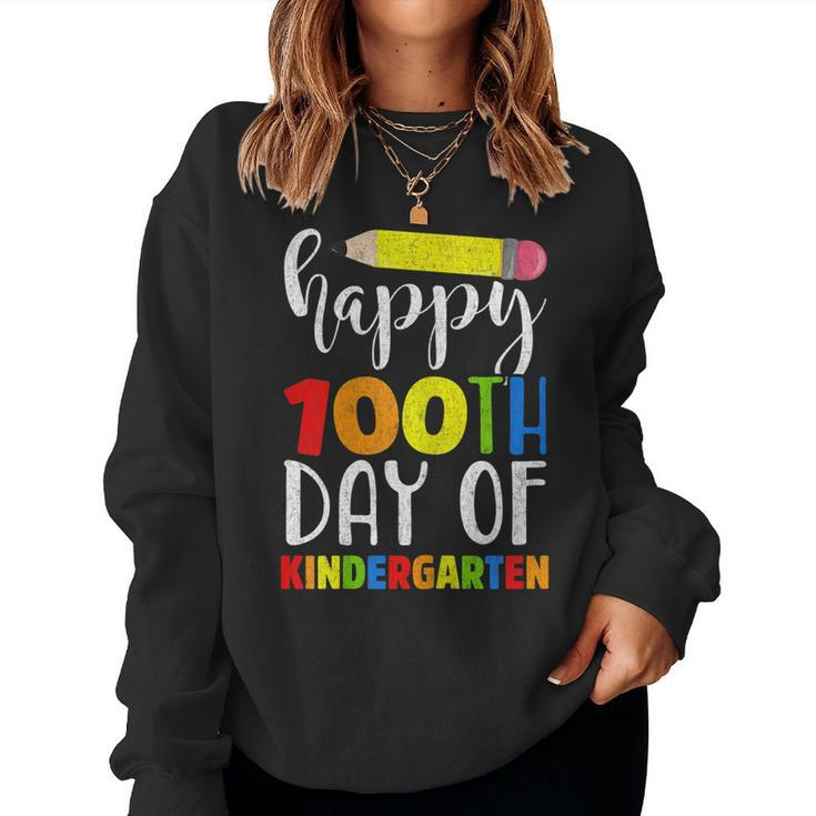 Happy 100Th Day Of Kindergarten Shirt For Teacher Or Child V2 Women Sweatshirt