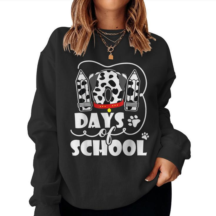 Happy 101 Days School Dog Lover Student Or Teacher Boys Kids  V3 Women Crewneck Graphic Sweatshirt