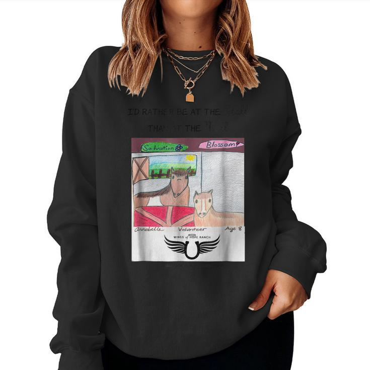 Id Rather Be At The Stall Than At The Mall Horse Women Sweatshirt