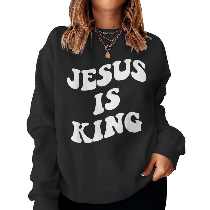 Jesus Is King Aesthetic Trendy Women Sweatshirt