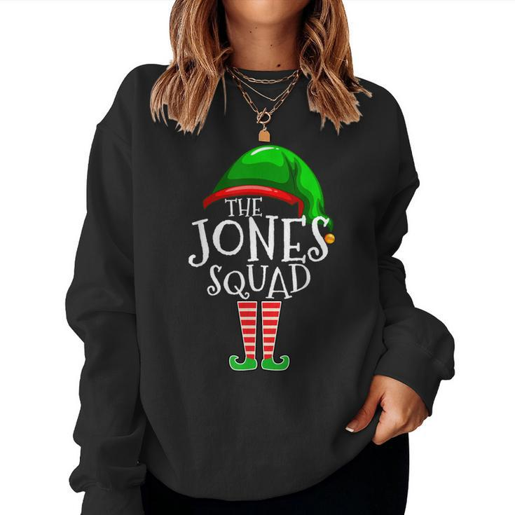 Jones Squad Elf Group Matching Family Name Christmas Women Sweatshirt