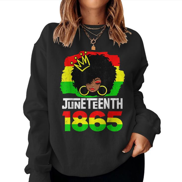 Junenth 1865 Africa Black Queen Melanin Freedom Men Women Women Sweatshirt