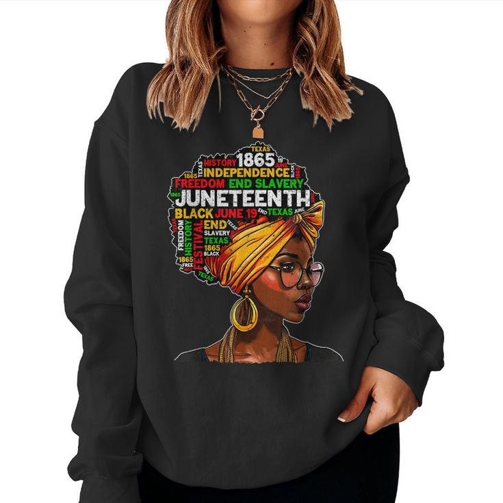 Junenth Celebrate 1865 Afro Black Natural Hair Women Women Sweatshirt