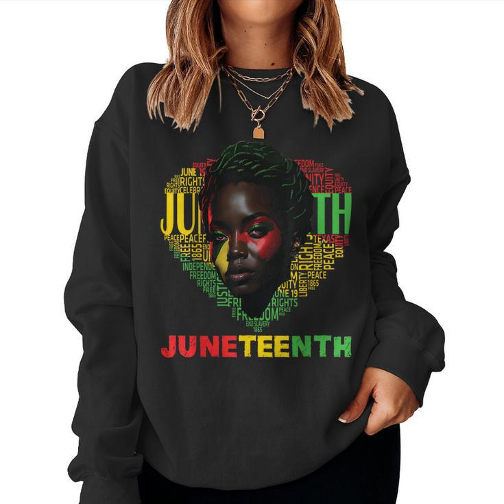 Junenth Celebrating Black Freedom 1865 Black Womens Women Sweatshirt