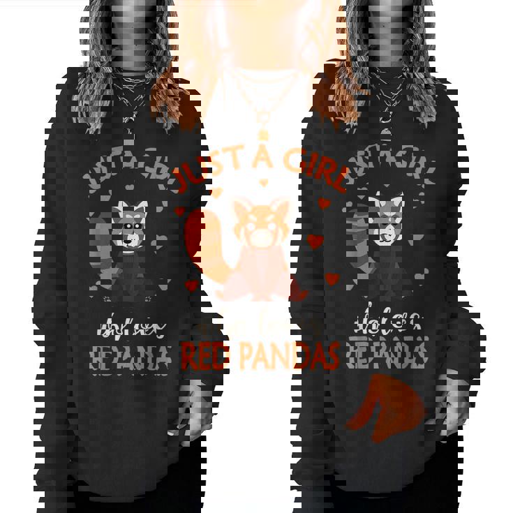 Just A Girl Who Loves Red Pandas Red Panda Girls Kids Women Sweatshirt