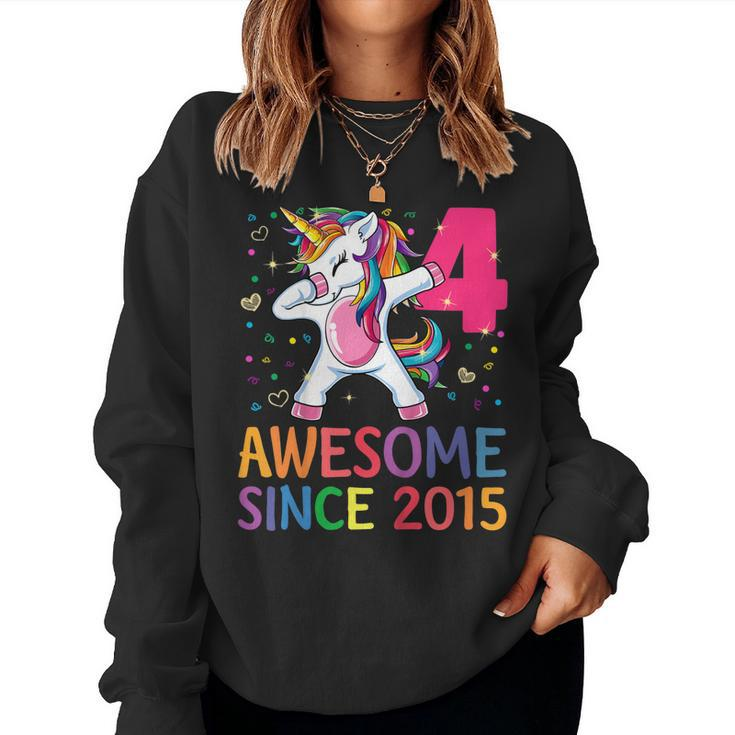 Kids 4 Years Old 4Th Birthday Unicorn Shirt Girl Daughter Pa V2 Sweatshirt