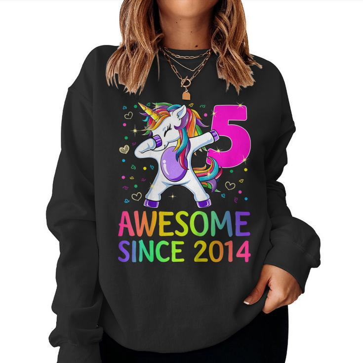 Kids 5 Years Old 5Th Birthday Unicorn Shirt Girl Daughter Pa V3 Women Sweatshirt