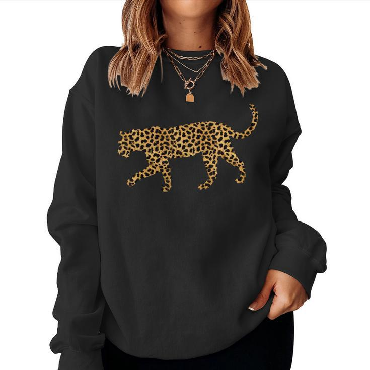 Leopard Leopard Print Panther Animal Lover Women Gift  Women Crewneck Graphic Sweatshirt