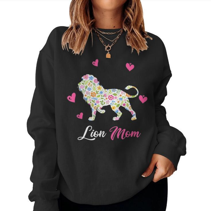 Lion Mom Funny Animal Gift For Mothers Day Women Crewneck Graphic Sweatshirt