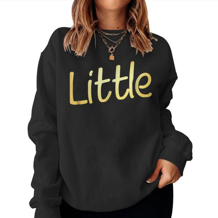 Little Matching Big Gold Brother Sister Sorority Women Sweatshirt