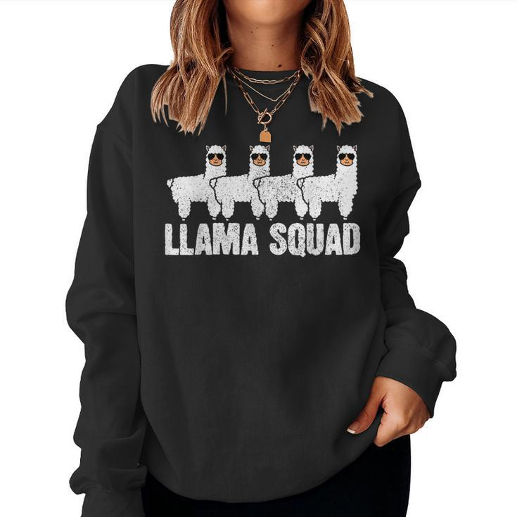 Llama Alpaca Animal Squad Women Sweatshirt