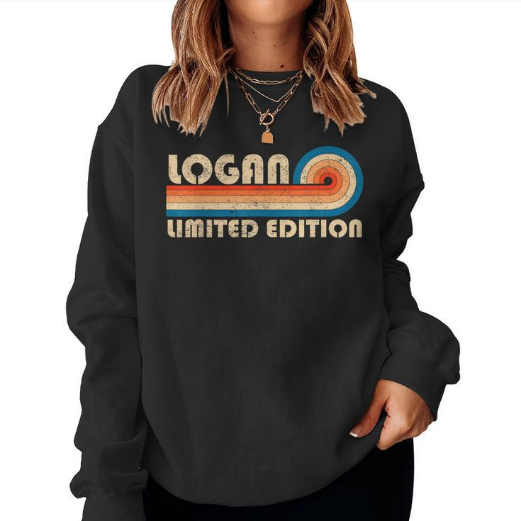 Logan Surname Vintage Retro Men Women Boy Girl Women Sweatshirt