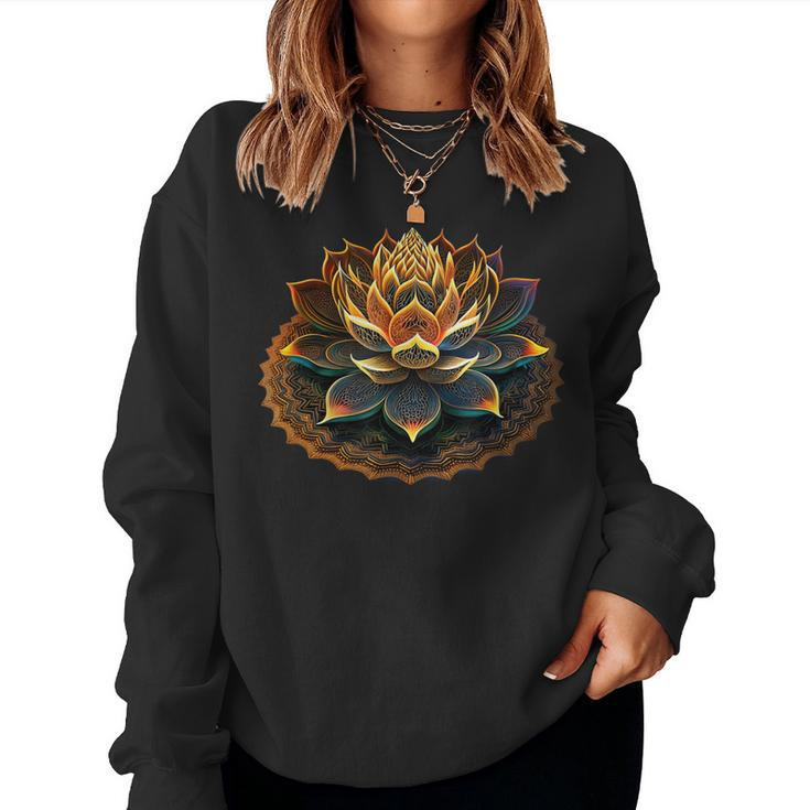 Lotus Flower Yoga Zen Bohemian Namaste Meditation Women Sweatshirt