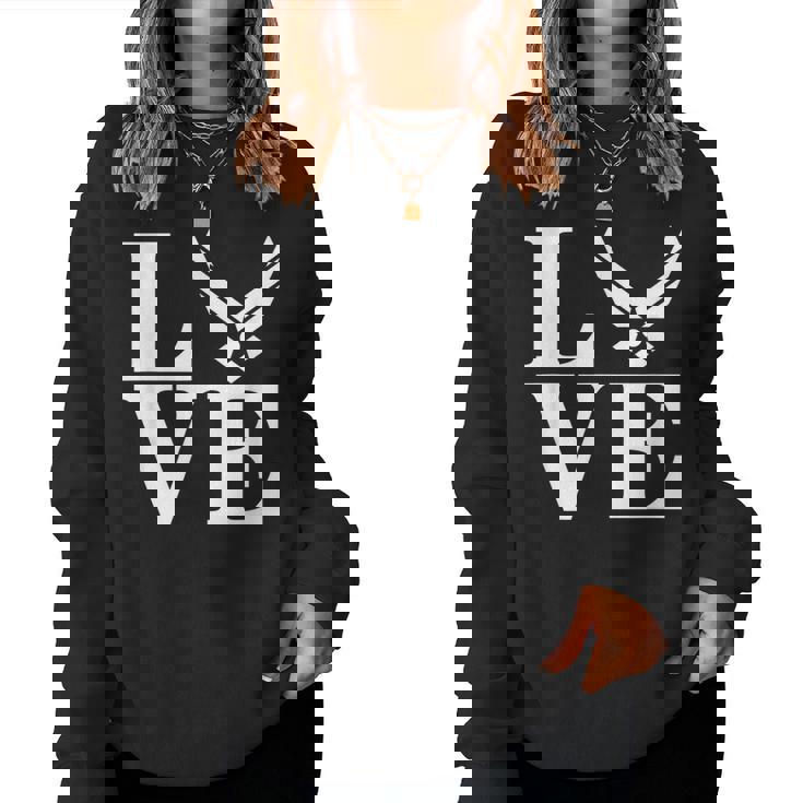 Love Air Force Proud Air Force Girlfriend Women Women Sweatshirt