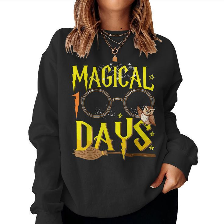 Magical 100 Days Of School Teacher Students Kids Boys  Women Crewneck Graphic Sweatshirt