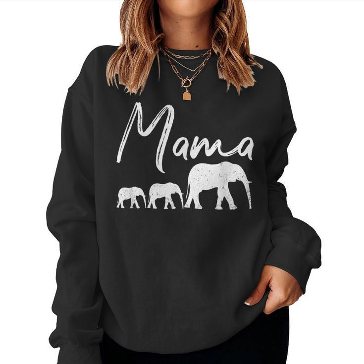 Mama  Elephant Mothers Day Christmas Mommy Mom Best  Women Crewneck Graphic Sweatshirt