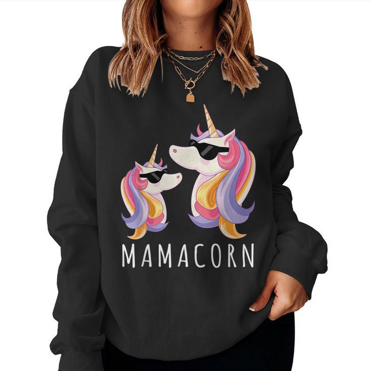 Mamacorn Mama Unicorn Mom And Baby Christmas Women Sweatshirt