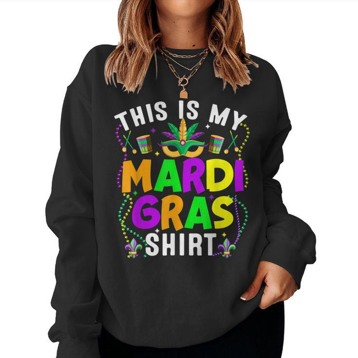 Mardi Gras Outfits Clothes For Mens Womens Kids Toddler  Women Crewneck Graphic Sweatshirt