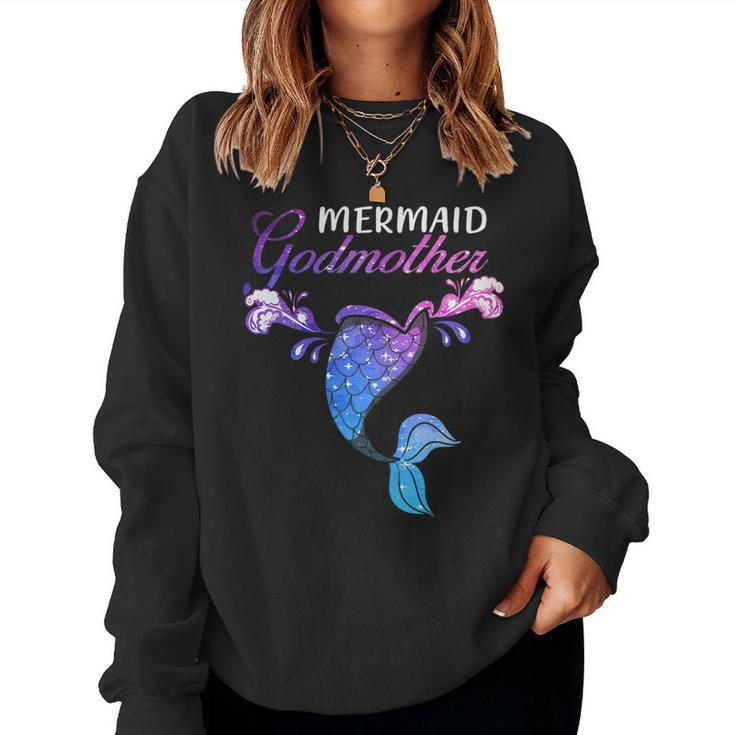 Womens Mermaid Godmother Mermaid Birthday Party Shirt Sweatshirt