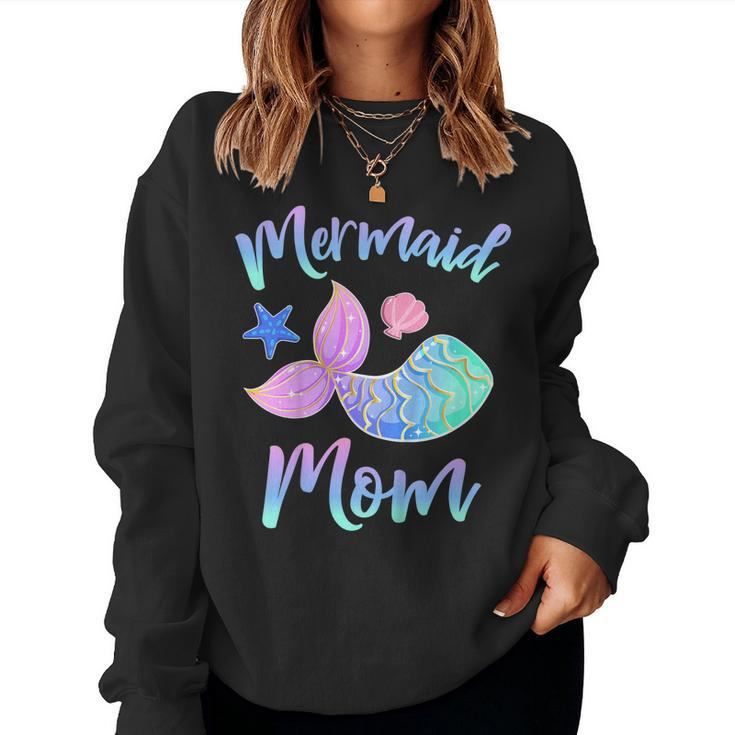 Mermaid Mom T Shirt Birthday Squad For Women Girls Women Sweatshirt