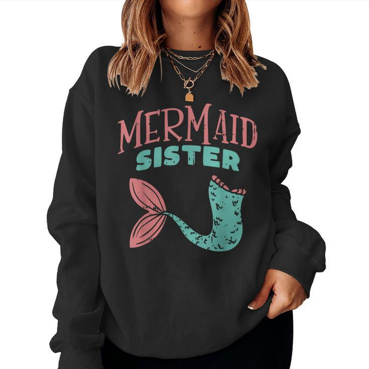 Mermaid Sister Fish Tail Sis Family Security Matching Women Sweatshirt