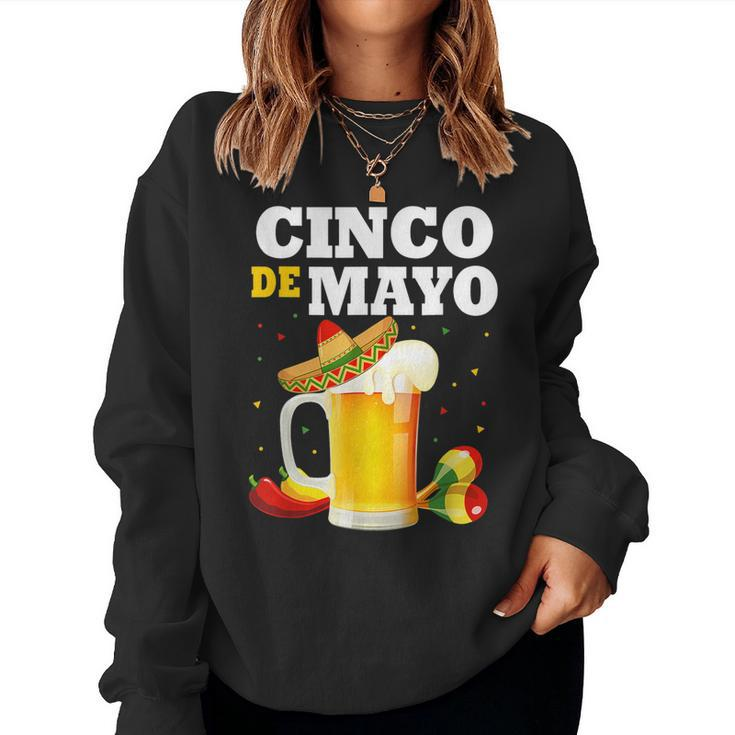 Mexican Beer Glasses Cinco De Mayo Outfits For Men Women Women Sweatshirt