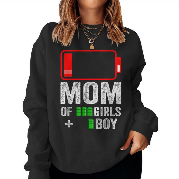 Mom Of 1 Boy 3 Girl From Kid Birthday Women Women Sweatshirt