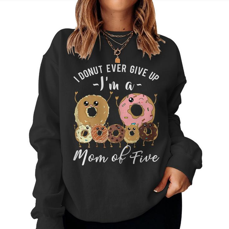 Womens Mom Of Five Shirt Cute Mom Of 5 Tee Tshirt Women Sweatshirt