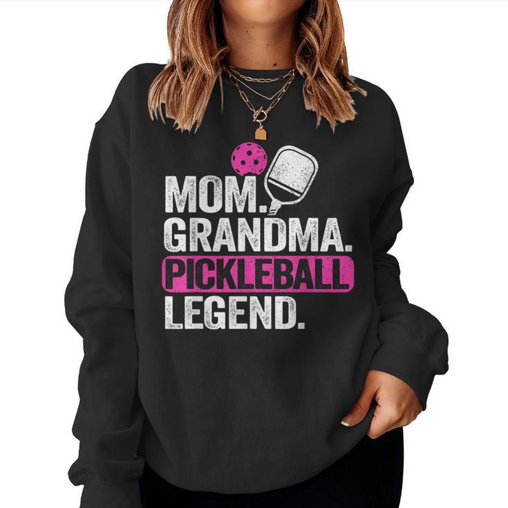 Mom Grandma Pickleball Legend Player Funny Pickle Ball  Women Crewneck Graphic Sweatshirt