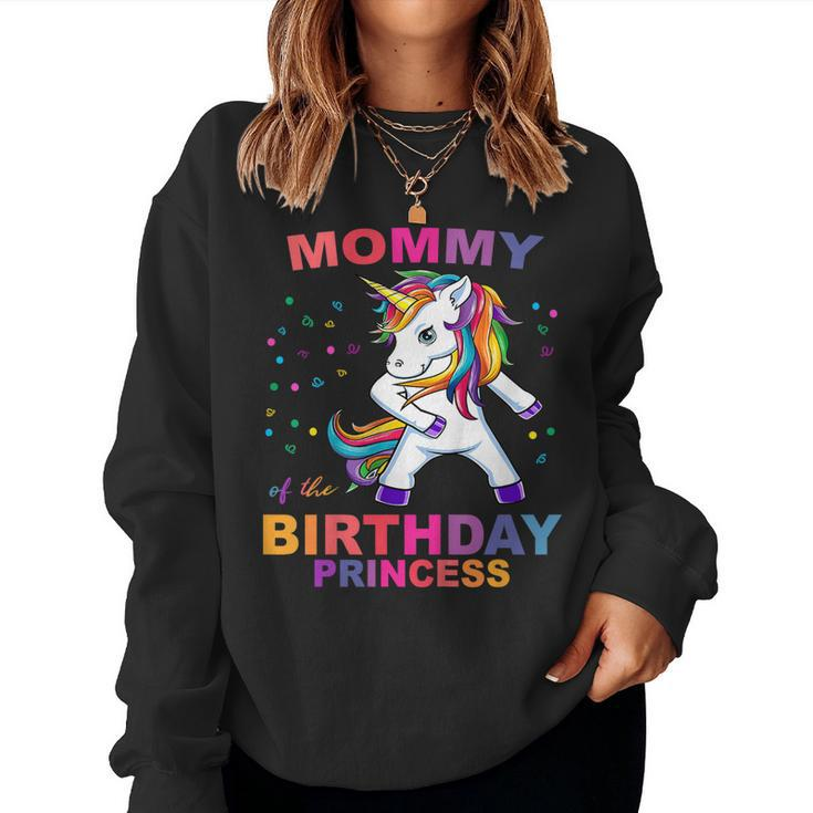 Mommy Of The Birthday Princess Unicorn Girl T Shirt Outfit Women Sweatshirt