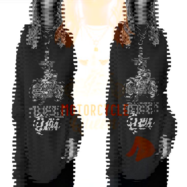 Motorcycle Queen Biker Girl Vintage Motorbike Biker Women Women Sweatshirt