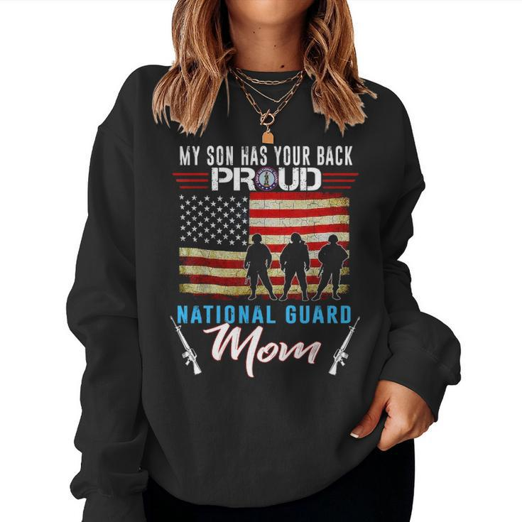 My Son Has Your Back Proud National Guard Mom Army Mom  V2 Women Crewneck Graphic Sweatshirt