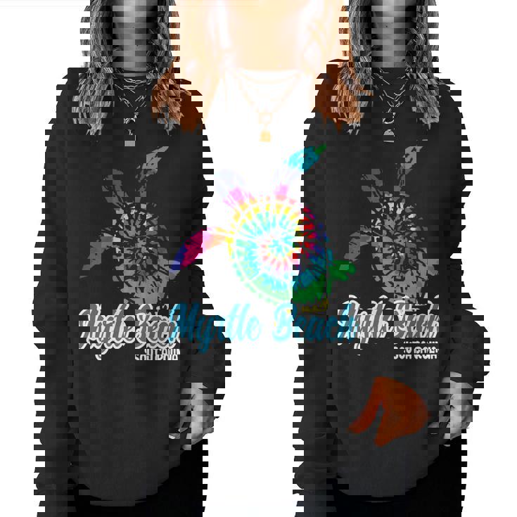 Myrtle Beach Souvenirs Tie Dye Save Sea Turtle S Carolina Women Sweatshirt