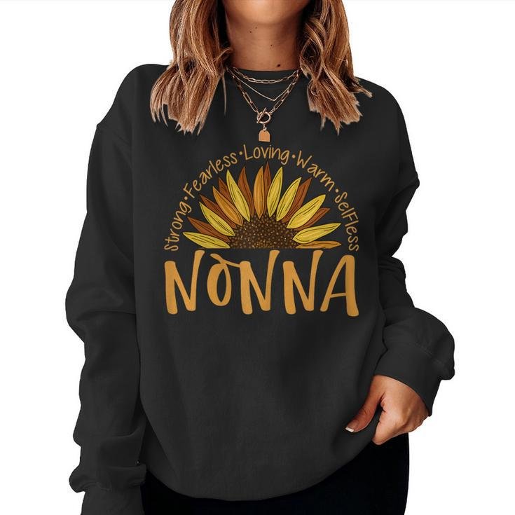 Womens Nonna Sunflower Sunflower For Nonnas Women Sweatshirt