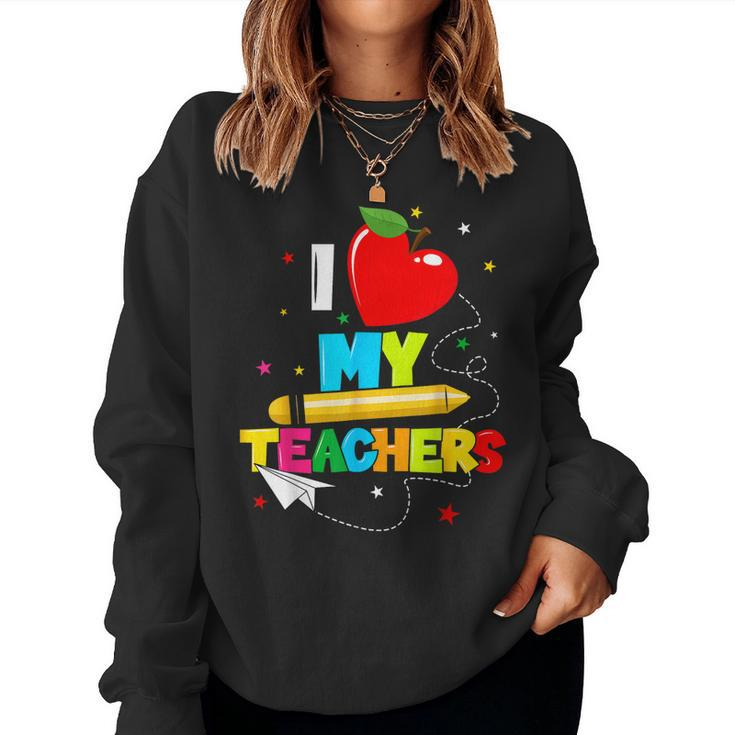 Ns Graduation I Heart My Teachers I Love My Teachers Women Sweatshirt