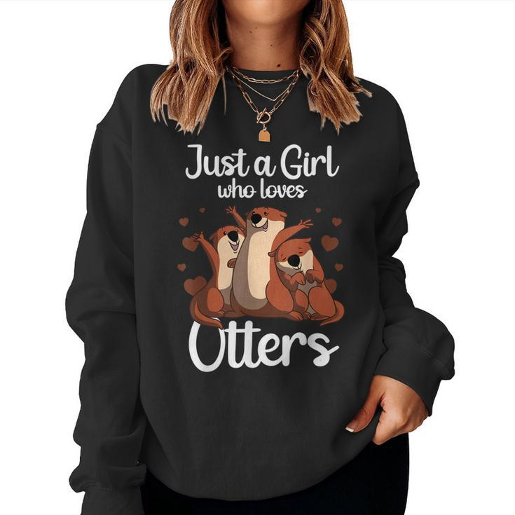 Otter For Girls Women Sea Otter Animal Lovers Sweatshirt