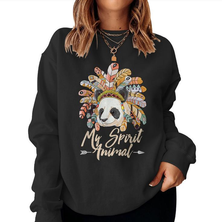 Pandas Are My Spirit Animal T Panda Bear Women Sweatshirt