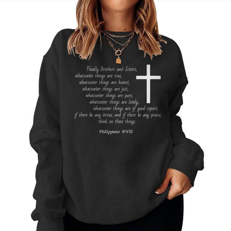 Philippians 48 Christian Bible Verse Religious Scripture Women Sweatshirt