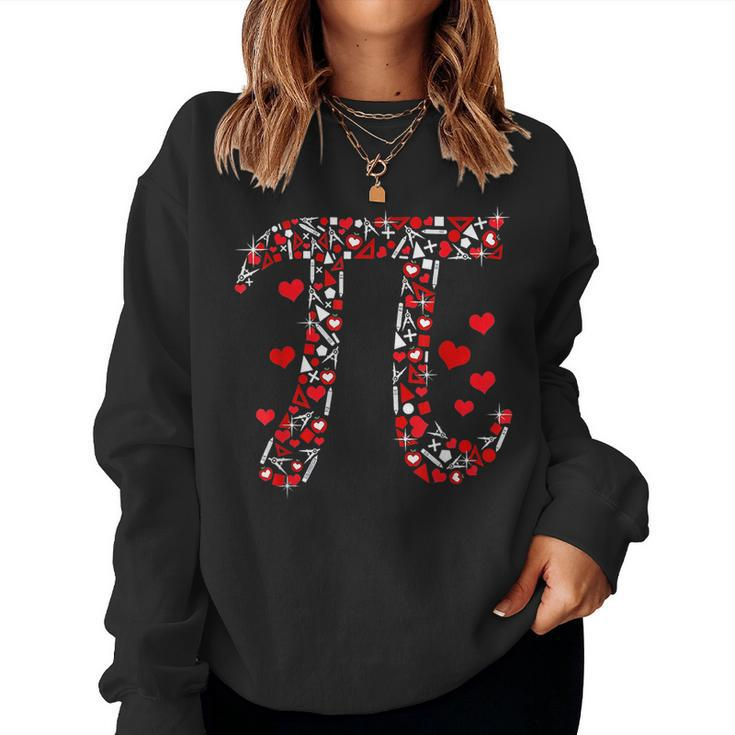 Pi Math Valentine  Math Teacher Valentines Day  Women Crewneck Graphic Sweatshirt