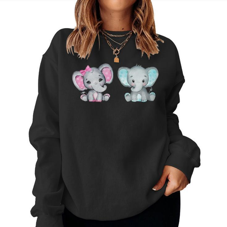 Pink Or Blue Grandma Already Loves You Gender Reveal Party Women Crewneck Graphic Sweatshirt
