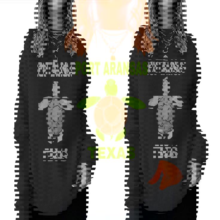 Port Aransas Family Vacation Texas Sea Turtle Women Sweatshirt