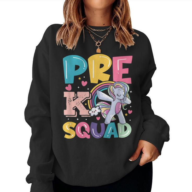 Pre K Squad Rocks First Day Back To School Primary Teacher Women Sweatshirt