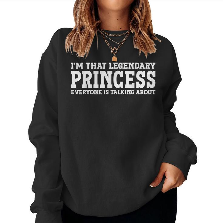 Princess Personal Name Women Girl Princess Women Sweatshirt