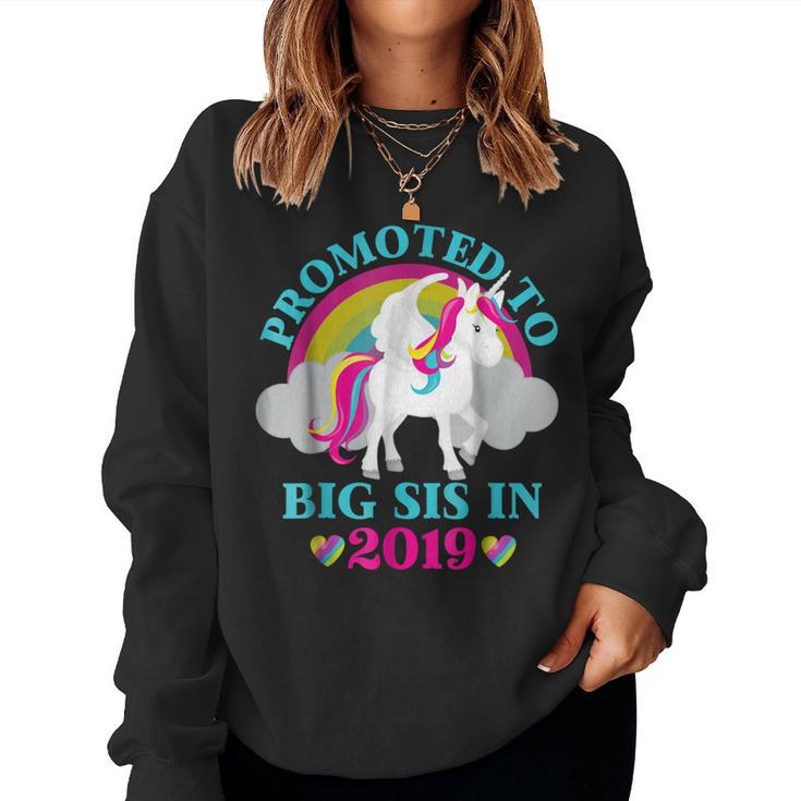 Promoted To Big Sis In 2019 Big Sister Girls Unicorn Sweatshirt