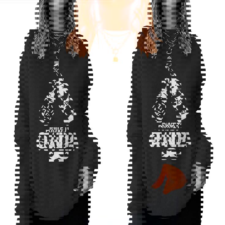Promoted To Grandpa Beer Milk Bottle Cute Women Sweatshirt