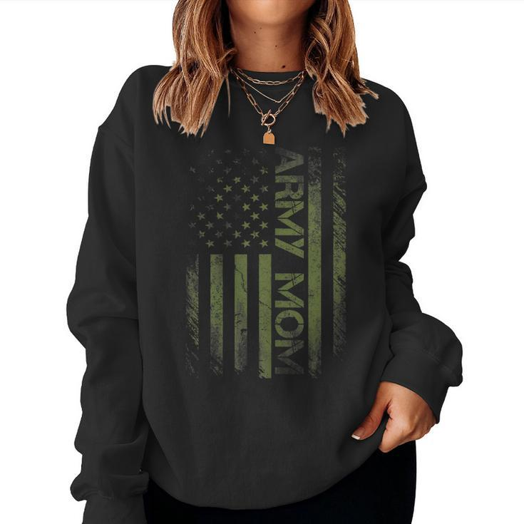 Proud Army Mom Pride Military Mother American Flag Women Sweatshirt