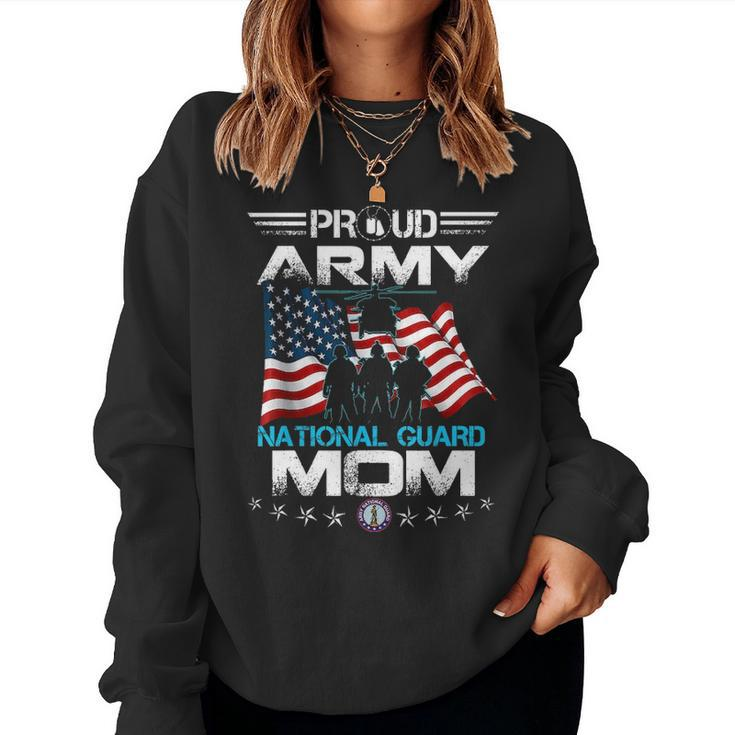 Proud Army National Guard Mom US Military Gift Women Crewneck Graphic Sweatshirt